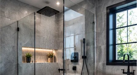 Custom tiled shower installation by JAC Tiling LLC